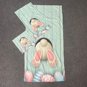 *NWT Easter Eggs Bunny Tail bath Towels Set